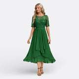 Manon - Robe en Dentelle à Manches Courtes