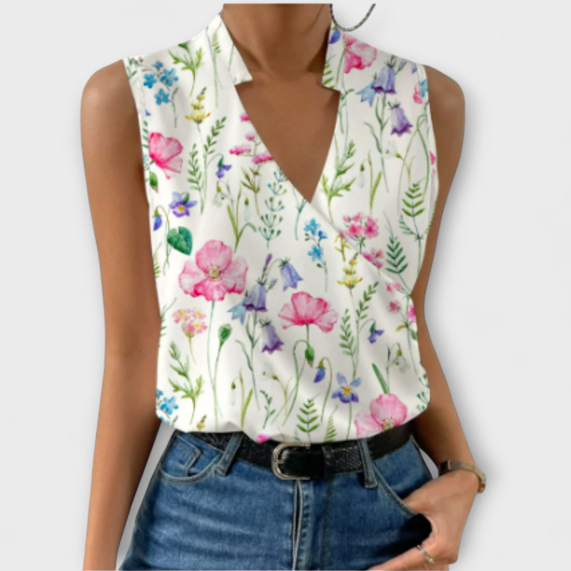 Loretta - Haut V-neck sophistiqué