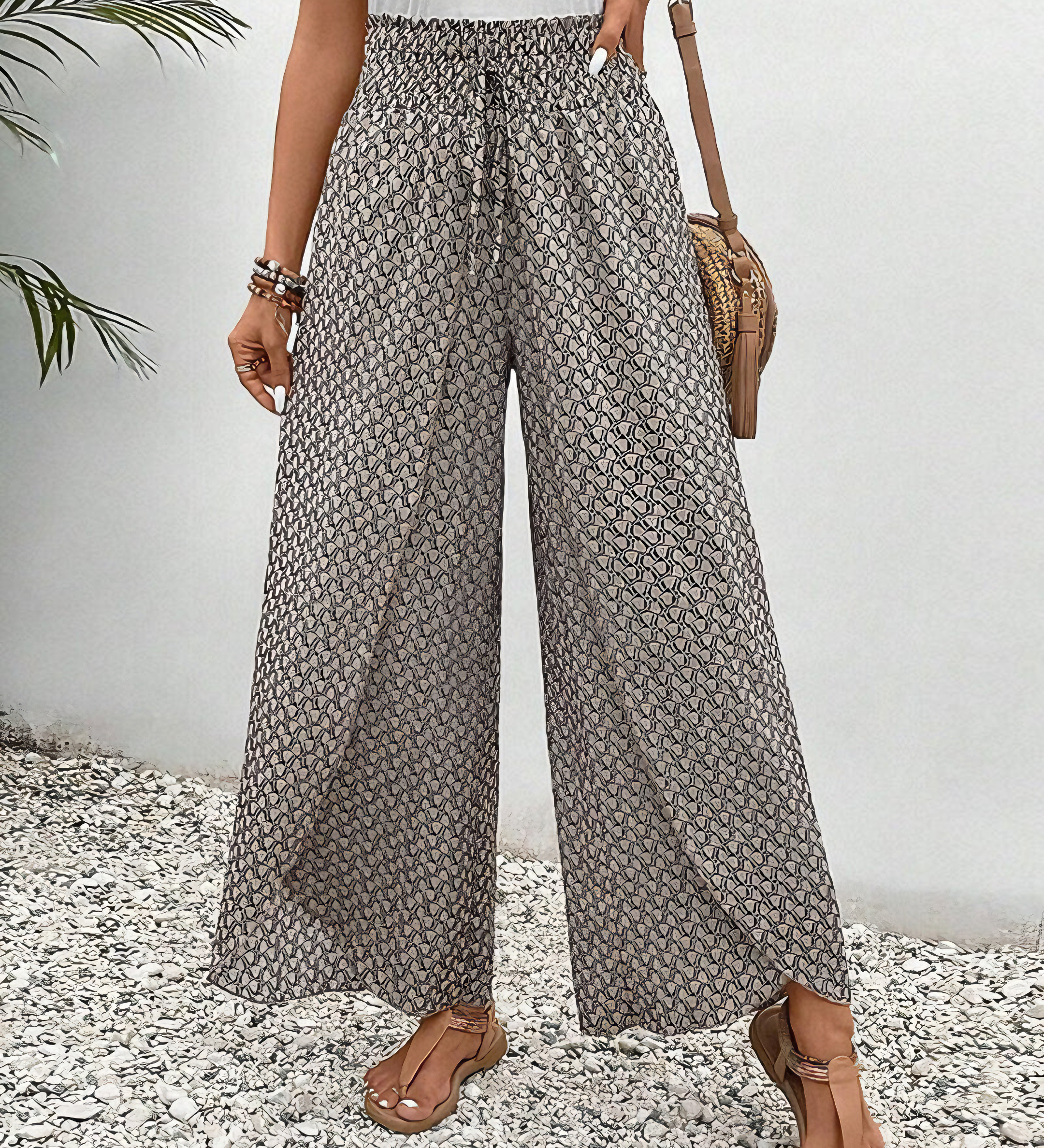 Marielle - Pantalon Large Détendu
