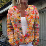 Garance - Cardigan ample à imprimé floral et boutons