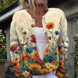 Roseline - Cardigan à motif floral rétro