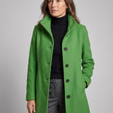 Helena – Manteau d’hiver long femme, col montant et boutonnage classique