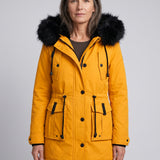 Sandrine – Parka femme chaude avec capuche en fausse fourrure
