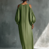 Suzanne - Robe Maxi Fluide avec Épaules Nues