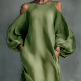 Suzanne - Robe Maxi Fluide avec Épaules Nues