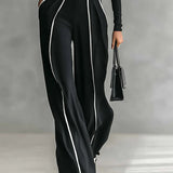 Emma - Ensemble Élégant avec Col Montant et Pantalon Ample