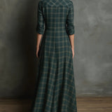Lydie - Robe longue en chemise