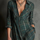 Lydie - Robe longue en chemise