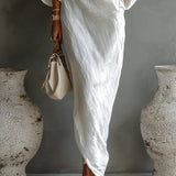 Mélanie - Robe maxi asymétrique, élégante et fluide