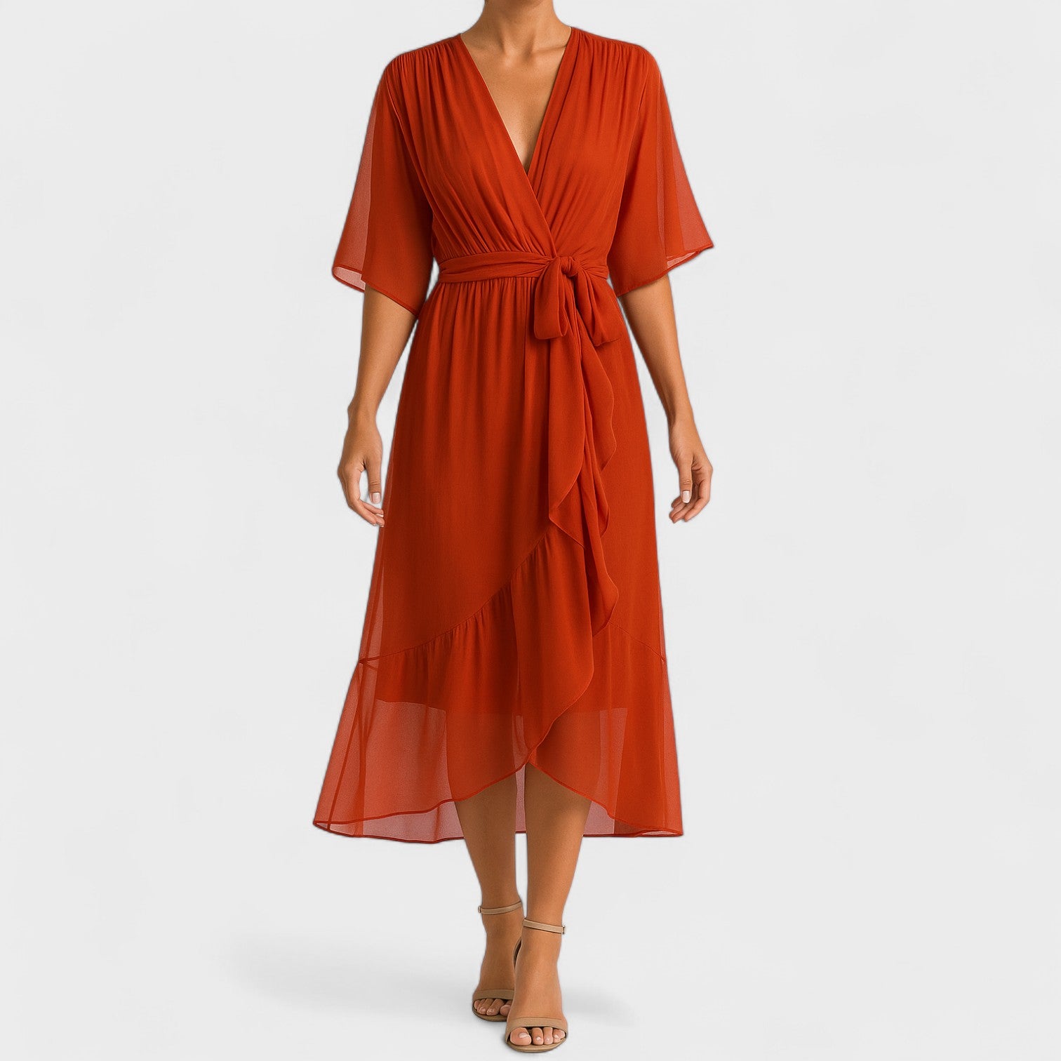 Éliane - Robe élégante avec taille cintrée