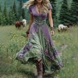 Serine - Robe Maxi Courte Fleurie