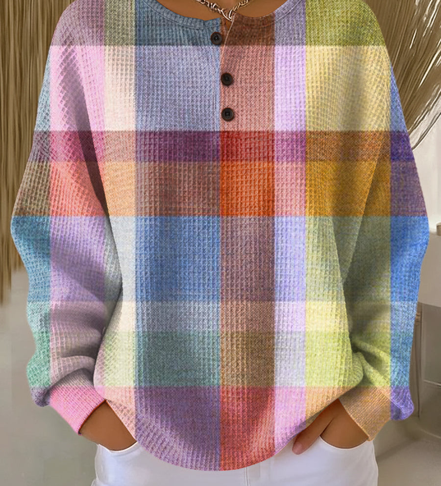 Adèle - Pull à carreaux pastel