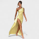 Ariane - Robe Asymétrique Satin