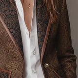 Gisèle - Blazer avec Insertion Imprimée en Chevron