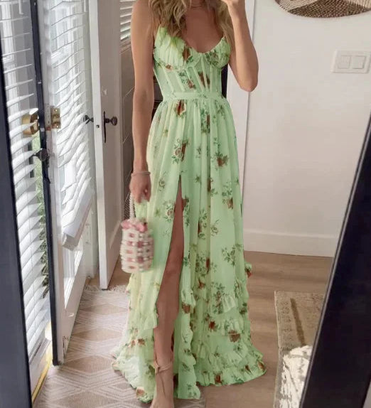 Sonia - Robe midi à motif floral