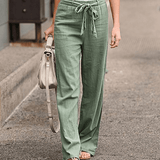 Ginette - Pantalon Détente Femme Avec Cordon Et Taille Élastique