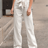 Ginette - Pantalon Détente Femme Avec Cordon Et Taille Élastique