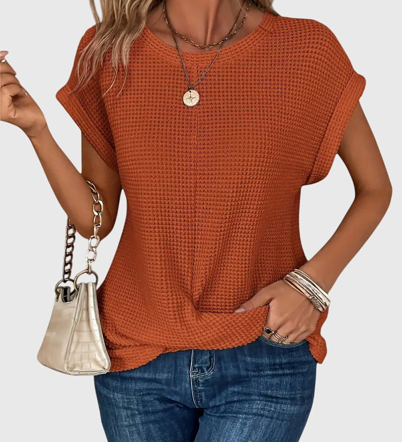 Isa - Blouse Élégante avec Col Rond