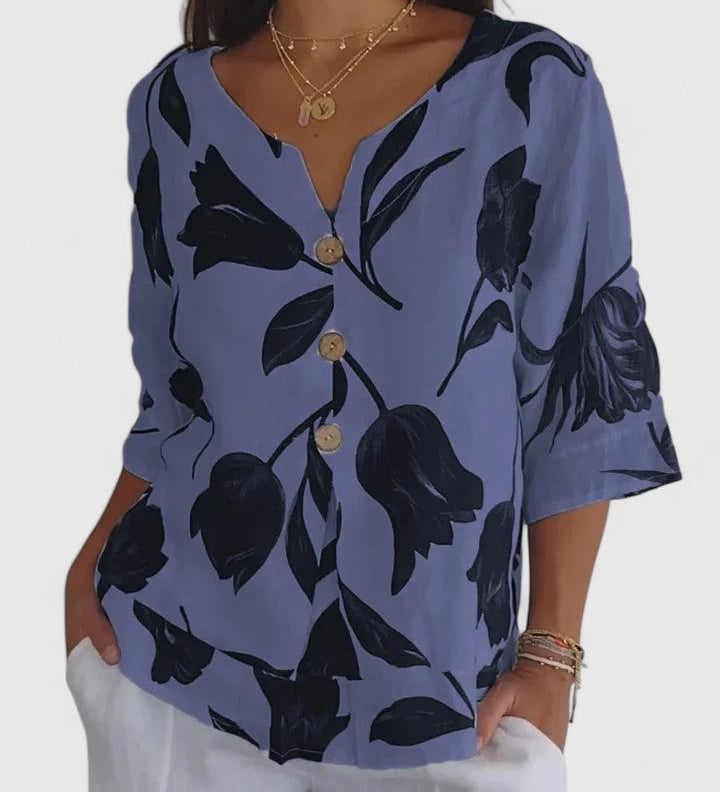 Laura - Blouse V-Neck Confortable