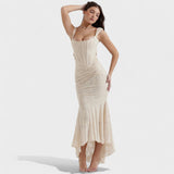 Françoise - Robe à silhouette sculpturale