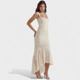 Françoise - Robe à silhouette sculpturale