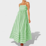 Yvonne - Robe longue à rayures