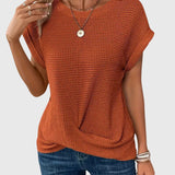 Isa - Blouse Élégante avec Col Rond