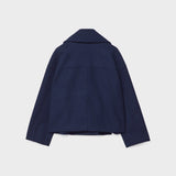 Julie – Veste courte femme à double boutonnage, coupe oversize