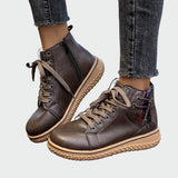 Ombeline - Bottes en cuir orthopédique à tige basse