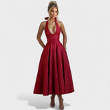 Effie - Robe midi texturée