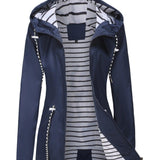Vanessa – Imperméable long femme, veste de pluie élégante toutes saisons