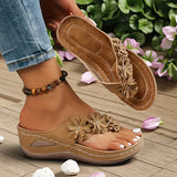Émilienne - Sandales Confortables Fleuries