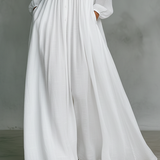 Béatrice - Robe Maxi en Lin Patchwork Col Montant