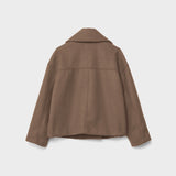 Julie – Veste courte femme à double boutonnage, coupe oversize