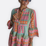 Madeleine - Robe Boho à Volants avec Coupe Fluide