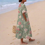 Camille - Robe Midi Florale Rétro