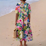 Paulette - Robe Florale en Aquarelle