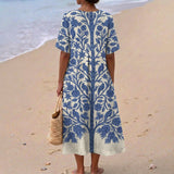 Esmée - Robe Bleue Brodée