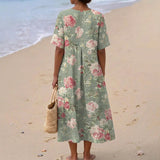 Camille - Robe Midi Florale Rétro