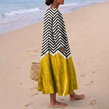 Roxane - Robe Zigzag avec Contraste