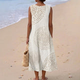 Anaïs - Robe Maxi Sans Manches Texturée