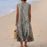 Vivienne - Robe de Champ Brodée Florale