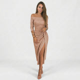 Nathalie - Robe chic à épaules dénudées