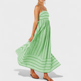 Yvonne - Robe longue à rayures