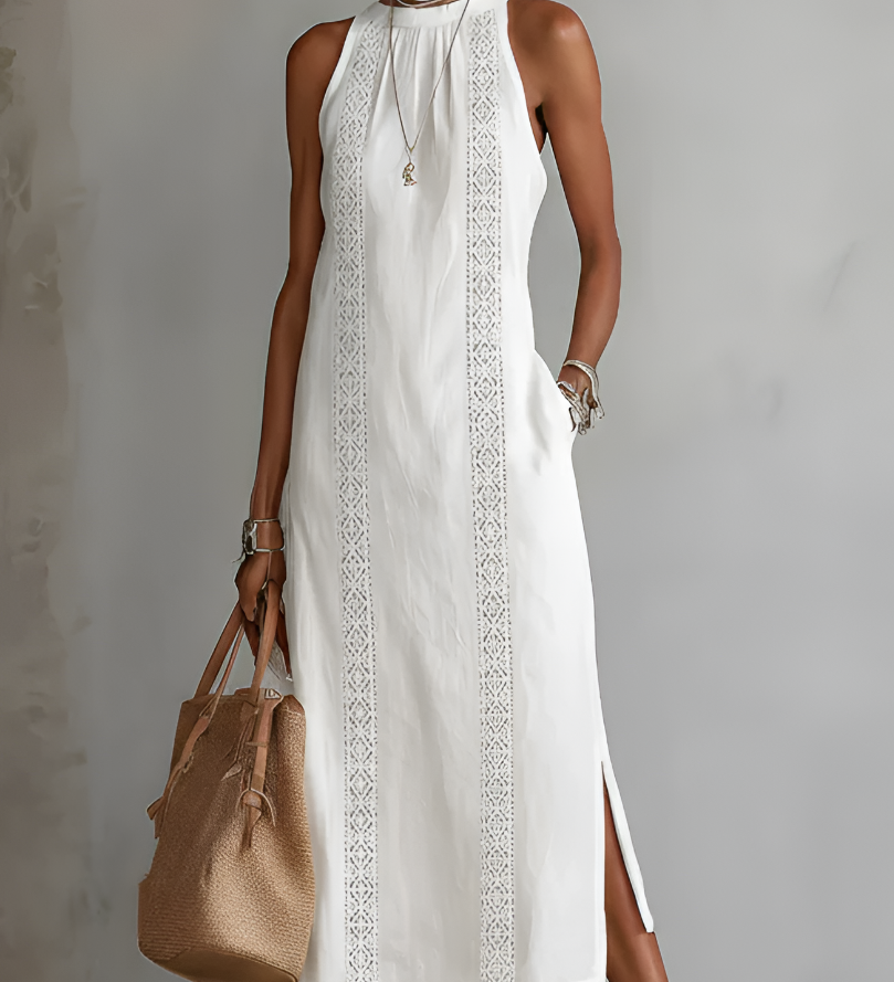 Justine - Robe Midi en Lin Texturé