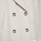 Julie – Veste courte femme à double boutonnage, coupe oversize