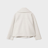 Julie – Veste courte femme à double boutonnage, coupe oversize