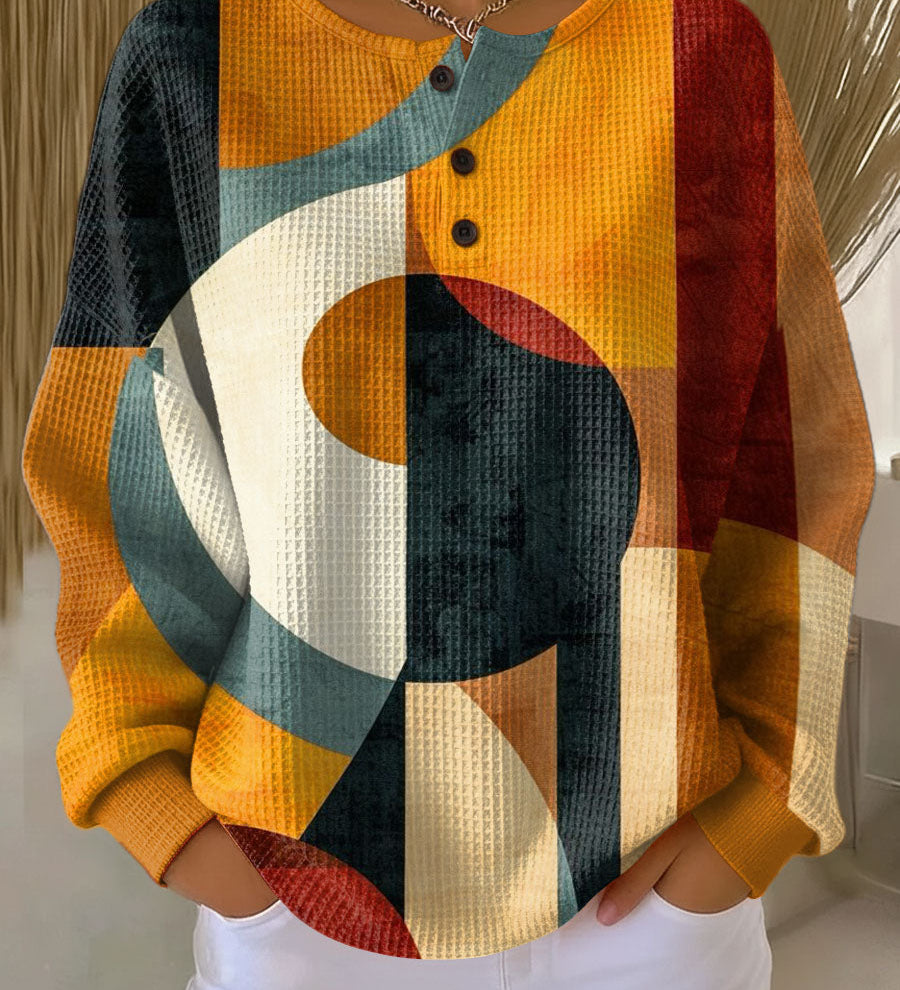 Léa - Pull à motif géométrique