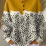 Livie - Pull jaune moutarde à pois