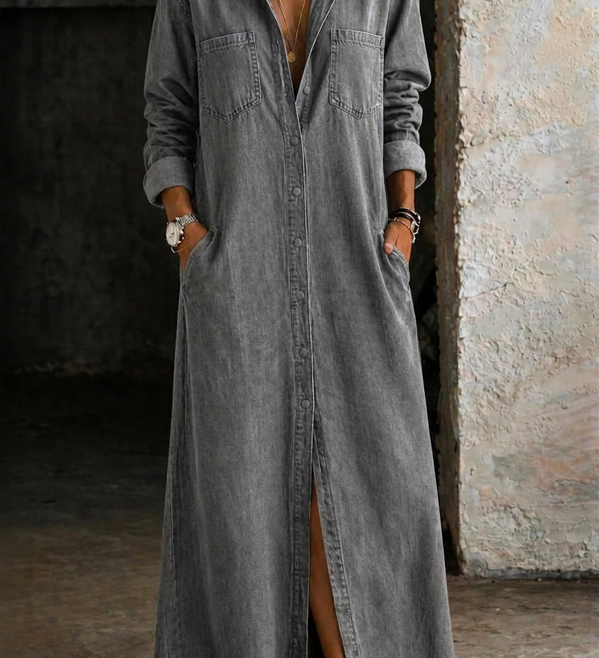 Delphine - Robe à Boutons